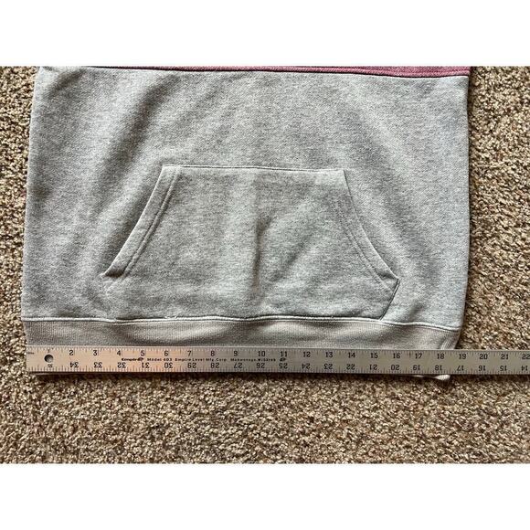 Tentree Color Block Cowl Neck Hoodie, Medium, Pink/Gray, Cotton, Recycled, Soft - Picture 8 of 12